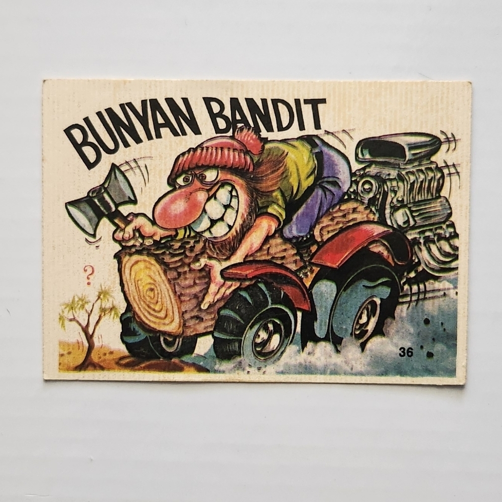 🪓 Vintage 1973 Donruss Odd Rod All Stars - "Bunyan Bandit" #36 🪓